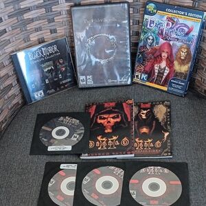 5 PC Games Diablo II & Expansion, Elder Scrolls,Black Mirror, Dark Parables